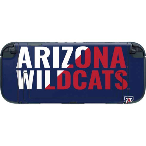 University of Arizona Wildcats Logo Split Blue Nintendo Switch 2 (2025) with Joy-Con Skin